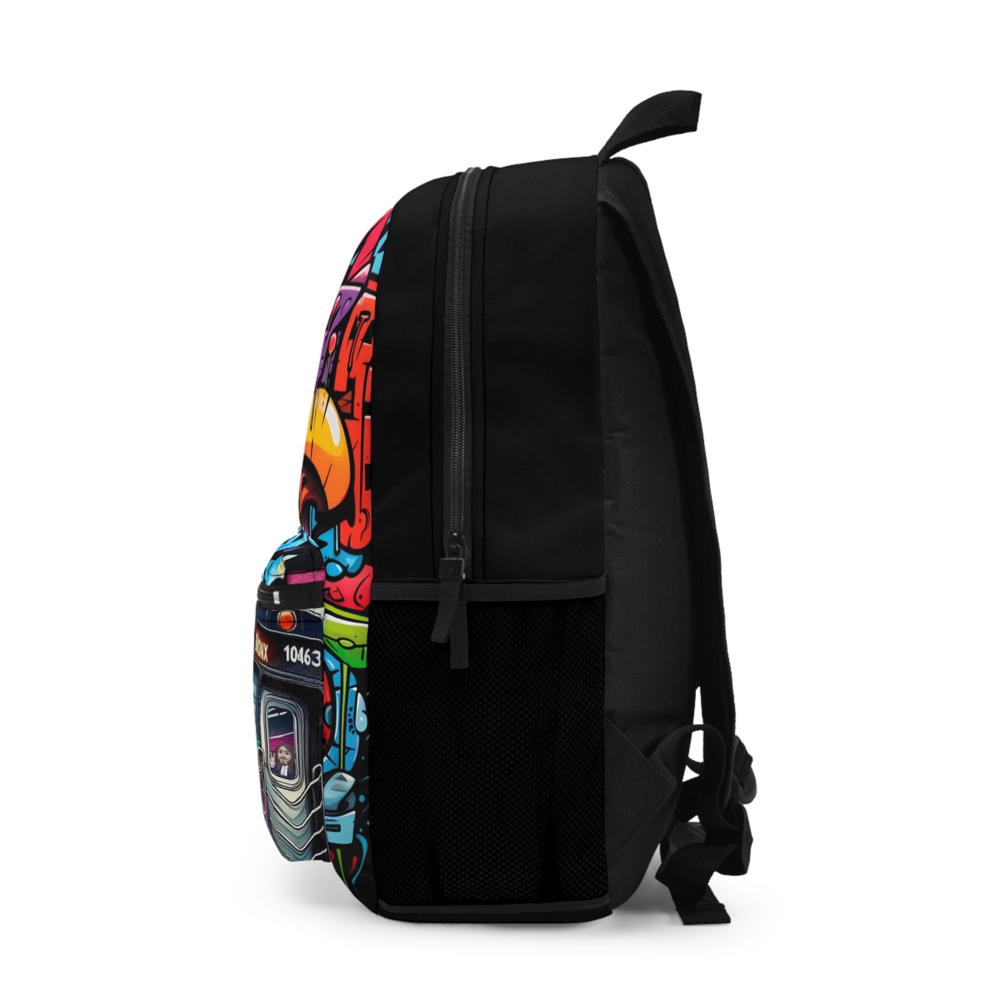 Graffiti Subway Train Backpack – Urban Street Art Style Bag