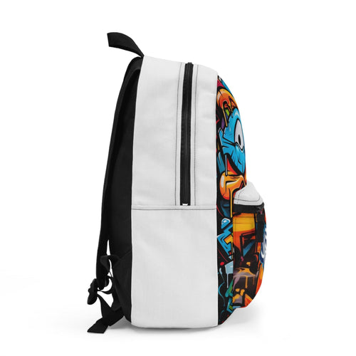 Graffiti Backpack: Colorful Hip Hop Street Art Design